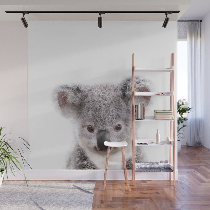 Baby Koala, Art for Kids, Nursery Art, Baby Animals Art Print By Synplus Wall Mural Gallery Image 1