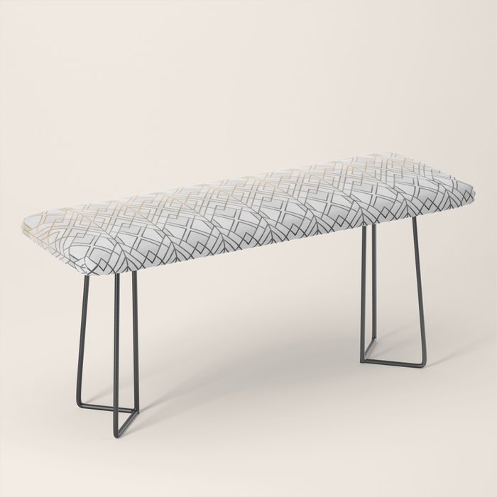 Gold And Grey Geo Bench Gallery Image 1