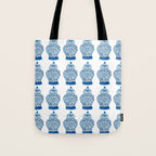 Blue and White Ginger Jars  Tote Bag Gallery Image 1