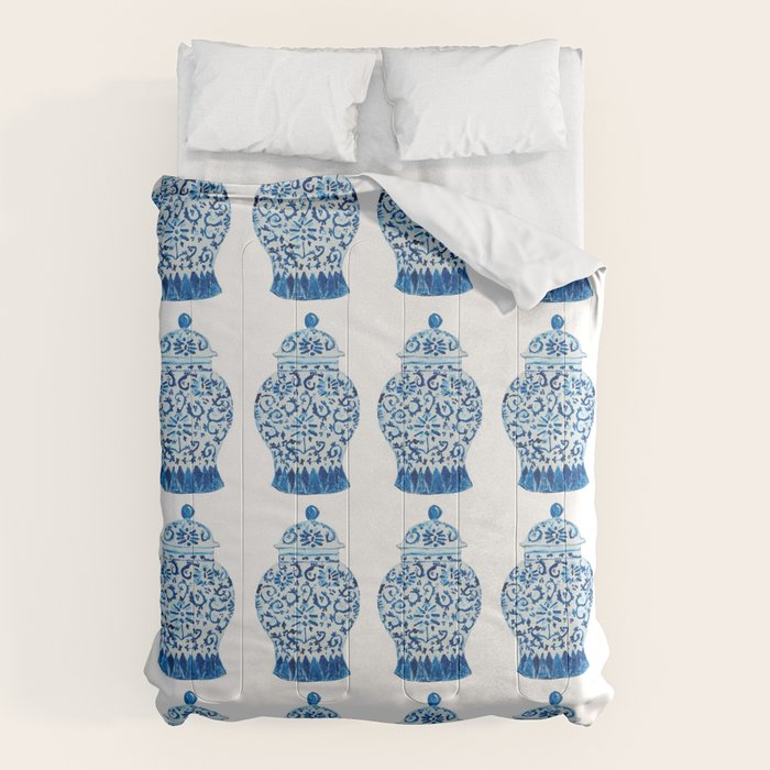 Blue and White Ginger Jars  Comforter Gallery Image 1