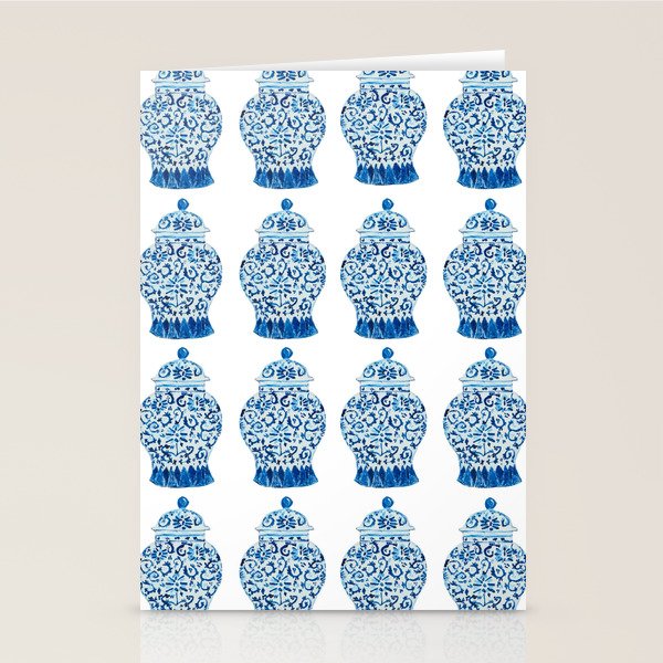 Blue and White Ginger Jars  Stationery Card Gallery Image 2