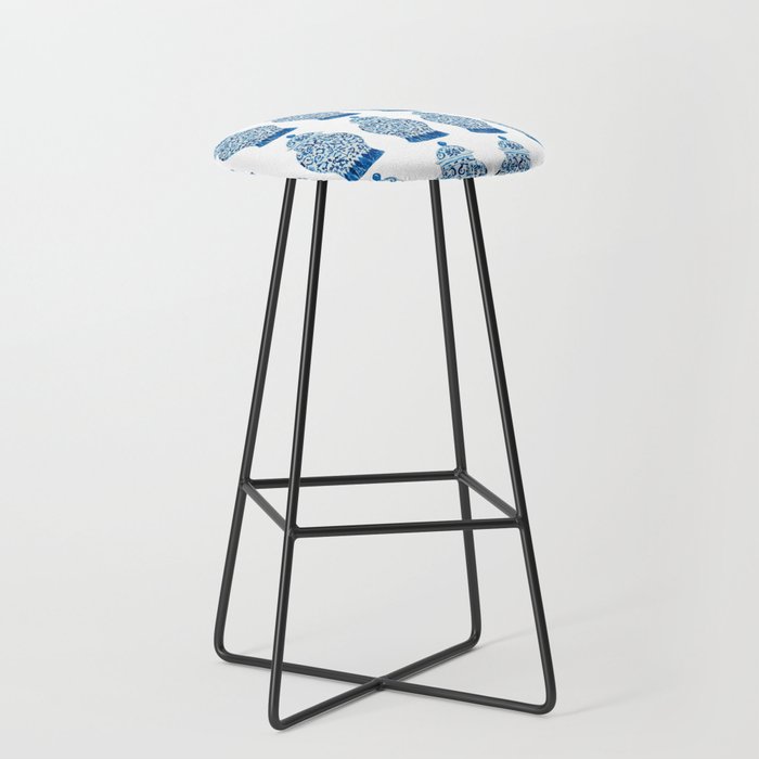 Blue and White Ginger Jars  Stool Gallery Image 1