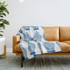 Blue and White Ginger Jars  Throw Blanket Gallery Image 1