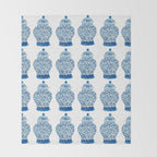 Blue and White Ginger Jars  Throw Blanket Gallery Image 2