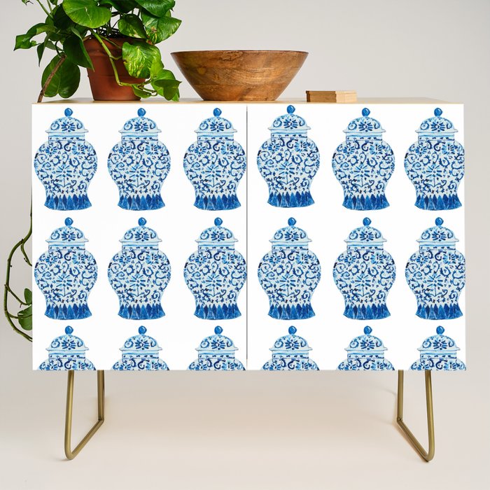 Blue and White Ginger Jars  Credenza Gallery Image 1