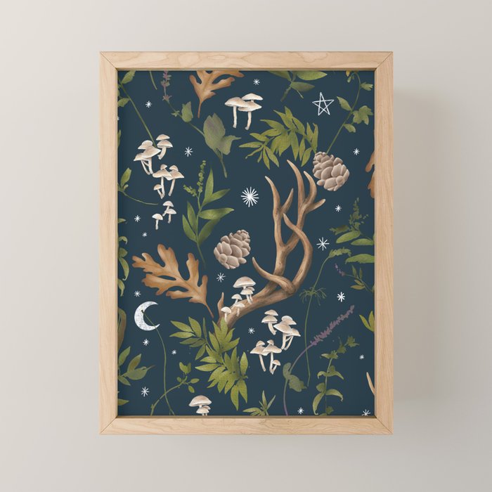 Whimsical Woodland Night Mini Art Print Gallery Image 1