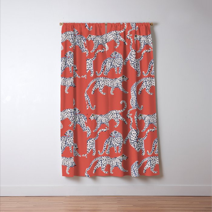 Fashionable white leopards  Window Curtain Gallery Image 3