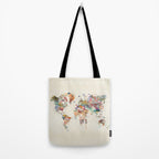 world map watercolor Tote Bag Gallery Image 2