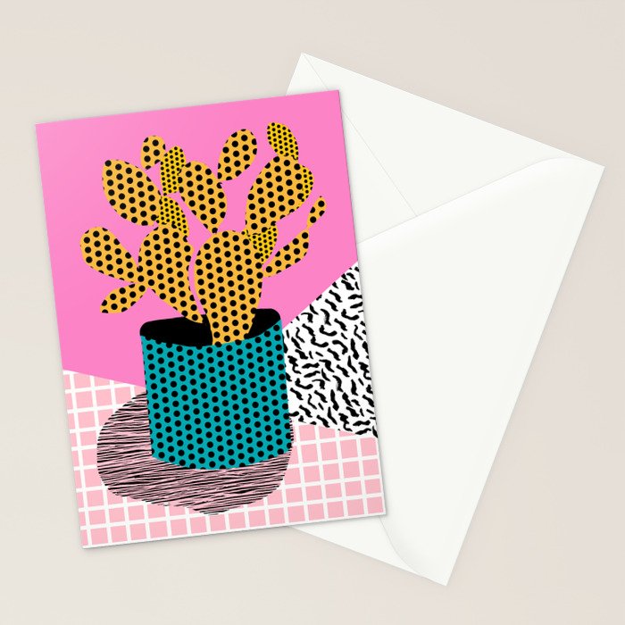 Ace - 80's throwback retro vintage hipster texture vinyl record 1980's 90's cool memphis bright fun Stationery Card Gallery Image 2