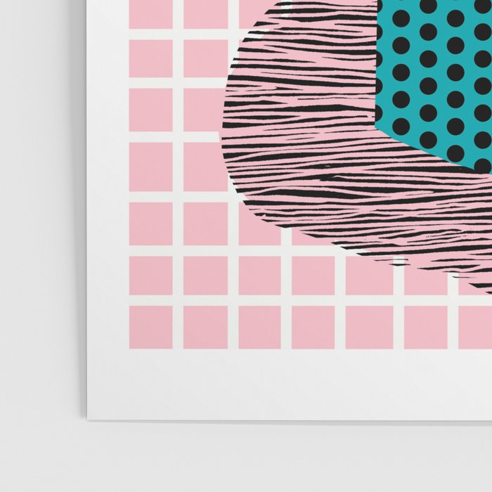 Ace - 80's throwback retro vintage hipster texture vinyl record 1980's 90's cool memphis bright fun Poster Gallery Image 3