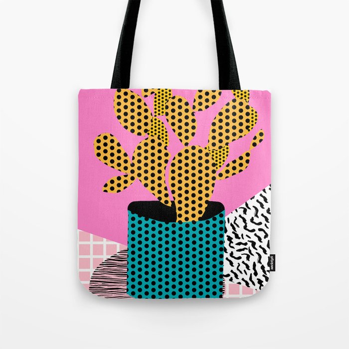 Ace - 80's throwback retro vintage hipster texture vinyl record 1980's 90's cool memphis bright fun Tote Bag Gallery Image 1