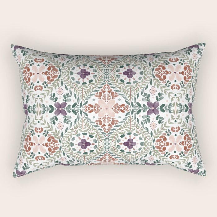 Rustic Intricate Garden Rectangular Pillow Gallery Image 2