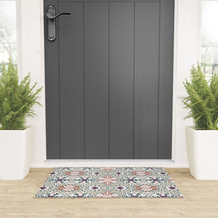 Rustic Intricate Garden Welcome Mat Gallery Image 3
