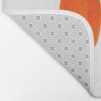 Mid Century Modern Colorful Minimal Pop Art Yellow Orange Ombre Rainbow Gradient Pebble Ovals Bath Mat Gallery Image 2