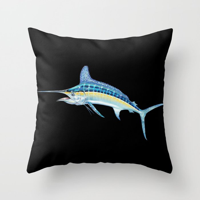 White Marlin Throw Pillow Gallery Image 6