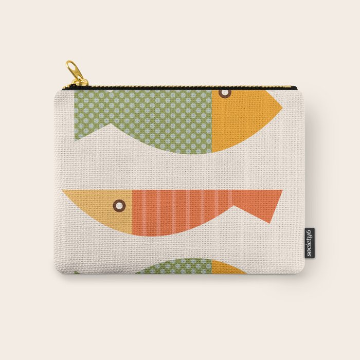 Geometrical Fish Carry All Pouch Gallery Image 1