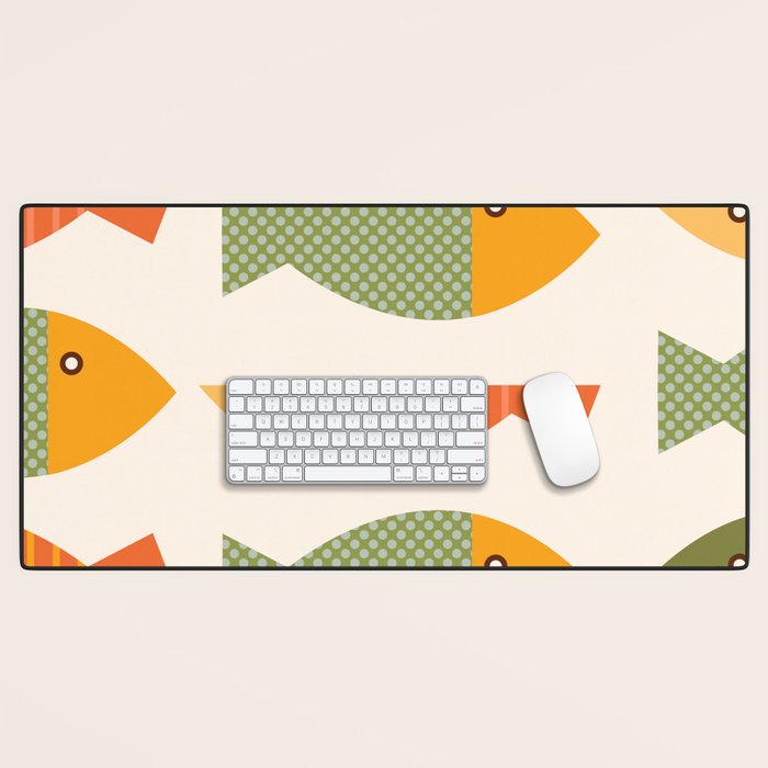 Geometrical Fish Desk Mat Gallery Image 1