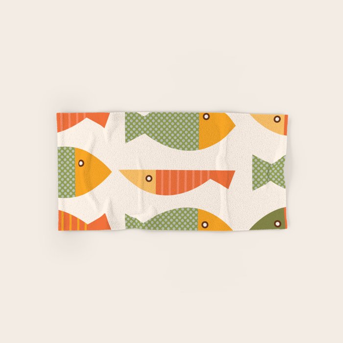 Geometrical Fish Bath Towel Gallery Image 1