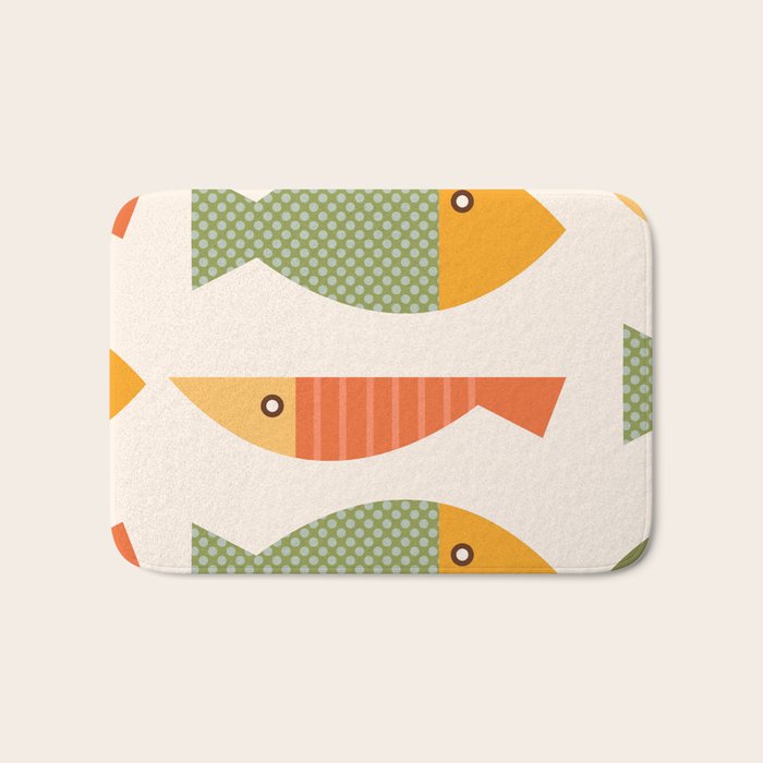 Geometrical Fish Bath Mat Gallery Image 1
