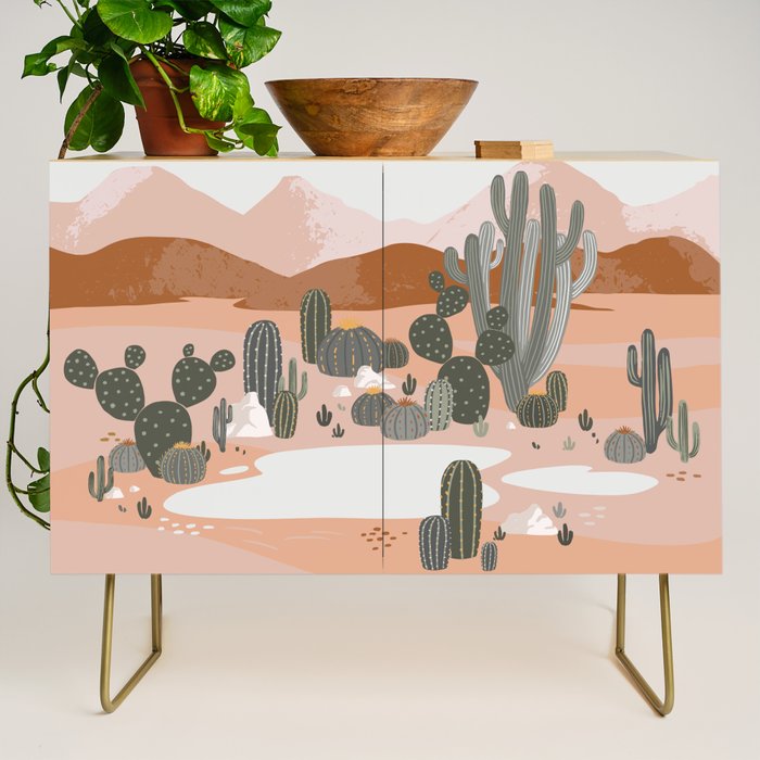 Desert Landscape Oasis Credenza Gallery Image 1