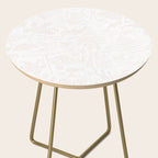 Coastal Daydreams Ivory Ocean Collage Pattern Side Table Gallery Image 2