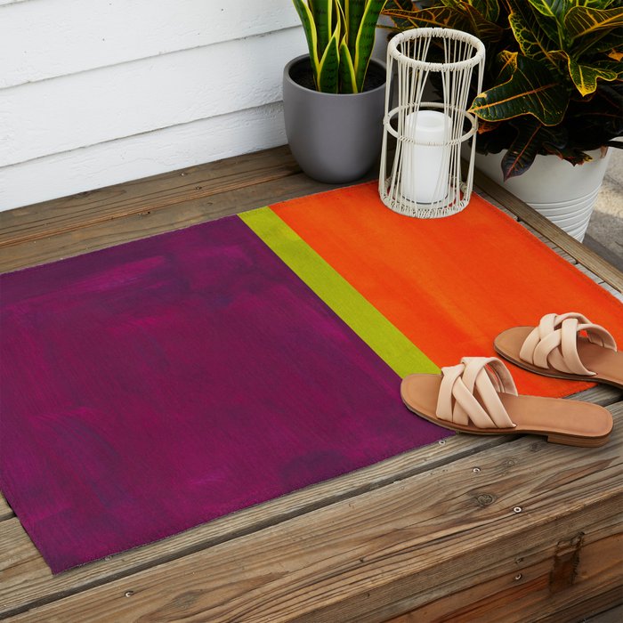 Orange Plum  Outdoor Rug Gallery Image 2