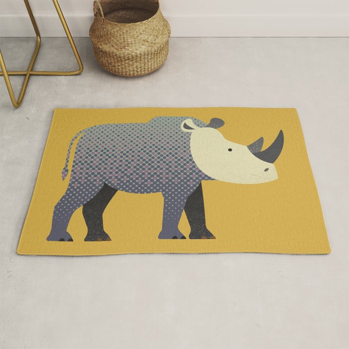 Whimsy Rhinoceros II Rug Gallery Image 1