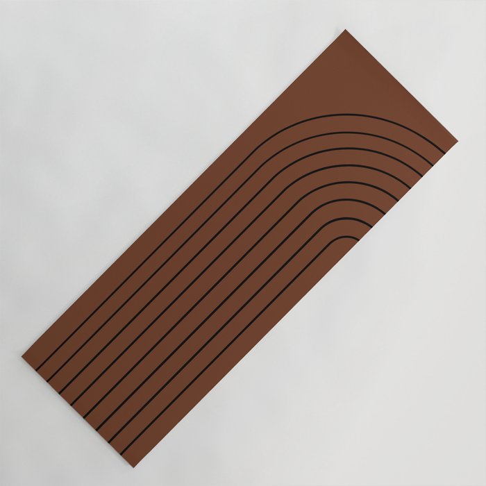 Minimal Arch XLII Brick Red Modern Geometric Lines Yoga Mat Gallery Image 1