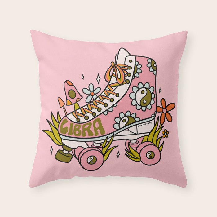 Libra Roller Skate Throw Pillow Gallery Image 6