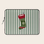 Christmas Stocking Green Laptop Sleeve Gallery Image 1