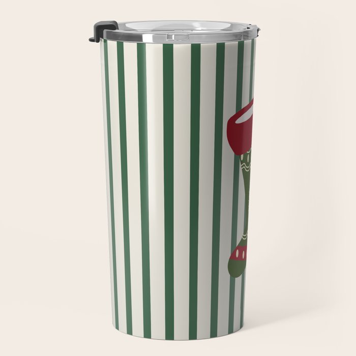 Christmas Stocking Green Travel Mug Gallery Image 3