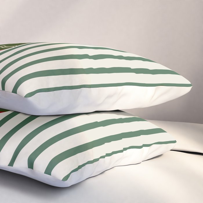 Christmas Stocking Green Pillow Sham Gallery Image 3