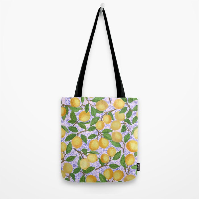 Lemonade on Pink Tile Tote Bag Gallery Image 2