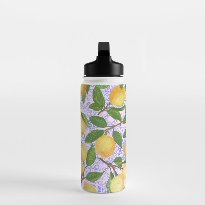 Lemonade on Pink Tile Water Bottle Gallery Image 3