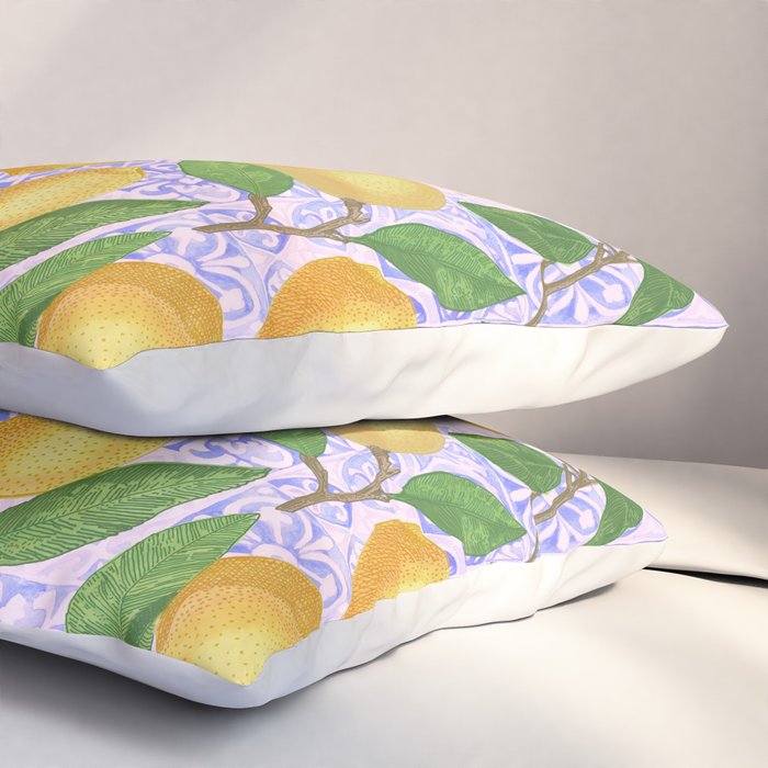 Lemonade on Pink Tile Pillow Sham Gallery Image 3