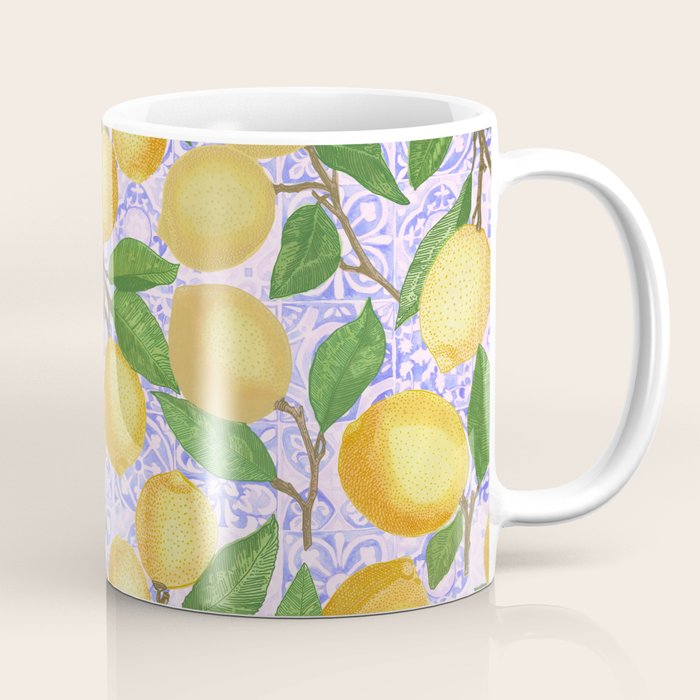 Lemonade on Pink Tile Coffee Mug Gallery Image 1