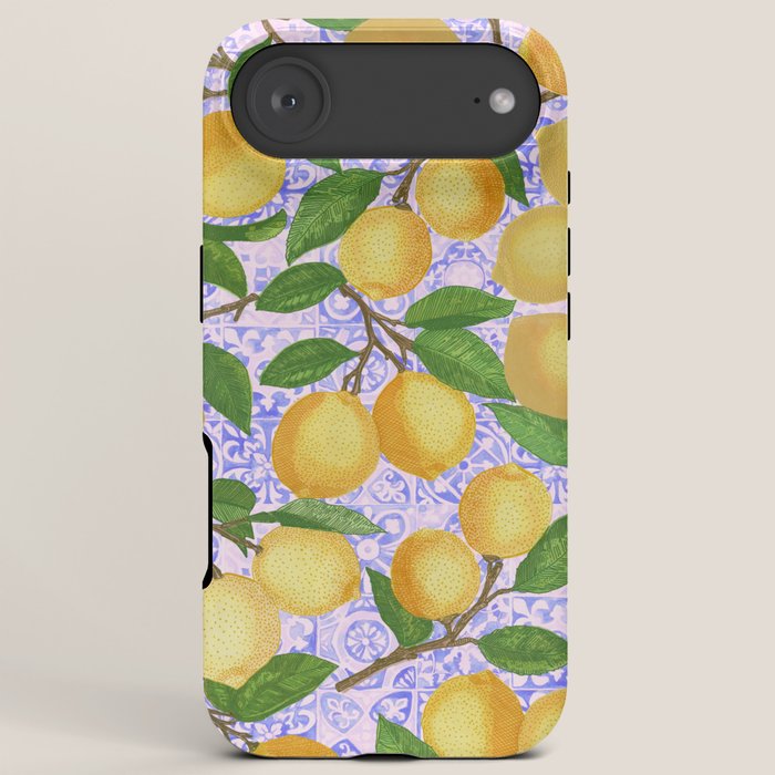 Lemonade on Pink Tile iPhone Case