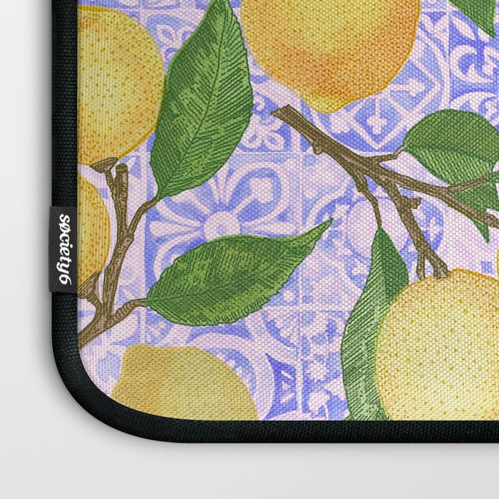 Lemonade on Pink Tile Laptop Sleeve Gallery Image 3