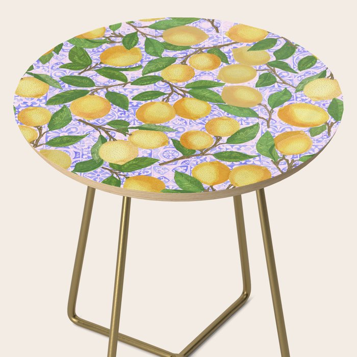 Lemonade on Pink Tile Side Table Gallery Image 2