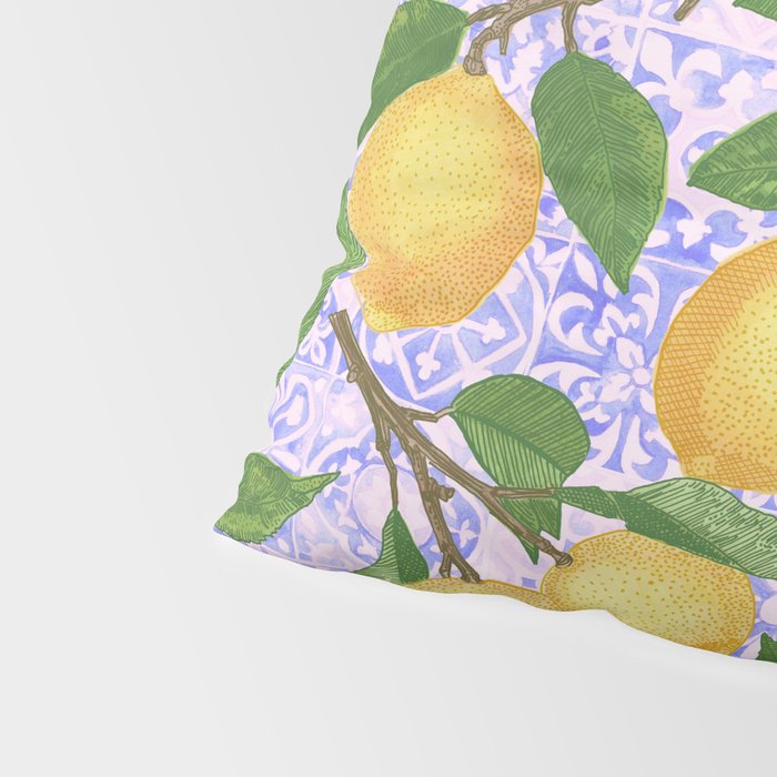 Lemonade on Pink Tile Pillow Sham Gallery Image 4