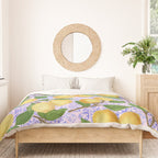 Lemonade on Pink Tile Duvet Cover Gallery Image 3