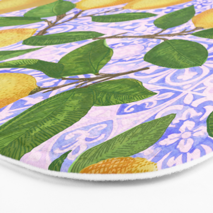 Lemonade on Pink Tile Bath Mat Gallery Image 3