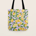 Lemonade on Pink Tile Tote Bag Gallery Image 1