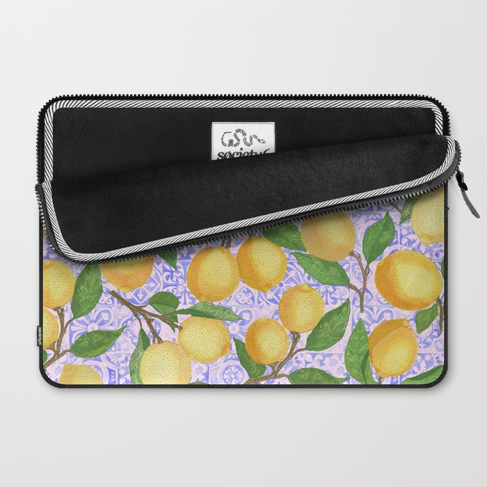 Lemonade on Pink Tile Laptop Sleeve Gallery Image 2
