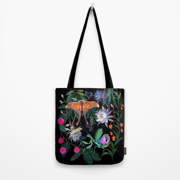 Mantis and Moth Cactus Flower Tote Bag Gallery Image 2