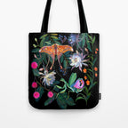 Mantis and Moth Cactus Flower Tote Bag Gallery Image 1