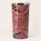 Geometric Tribal Guardian Abstract Textile Art Travel Mug Gallery Image 1