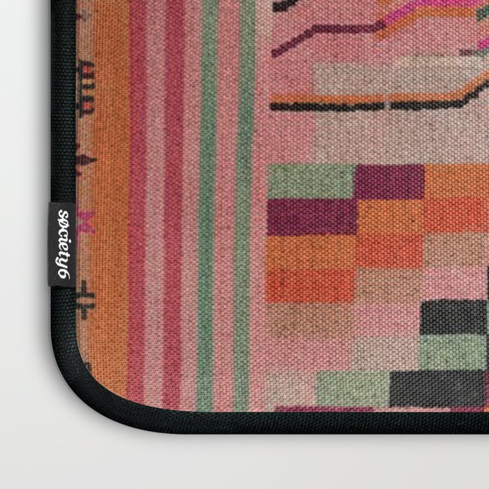 Geometric Tribal Guardian Abstract Textile Art Laptop Sleeve Gallery Image 3