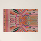 Geometric Tribal Guardian Abstract Textile Art Welcome Mat Gallery Image 1