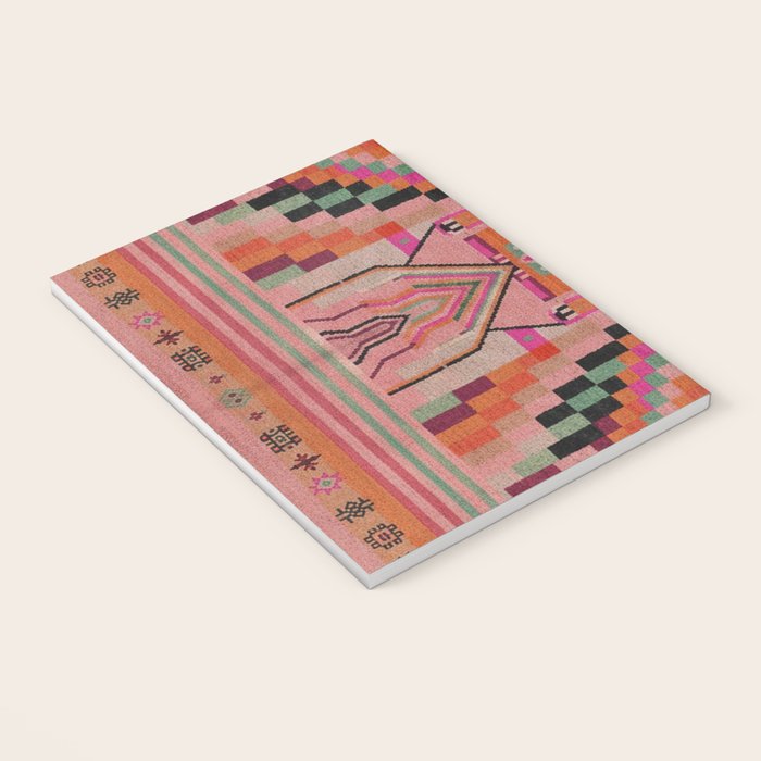 Geometric Tribal Guardian Abstract Textile Art Notebook Gallery Image 3